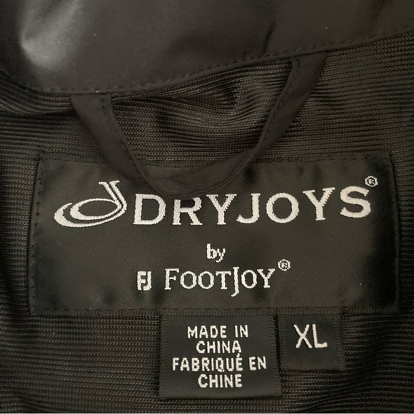 DryJoys by FootJoy Rain Wind Golf Jacket Mens XL Black Removable Long Sleeves - Picture 10 of 15
